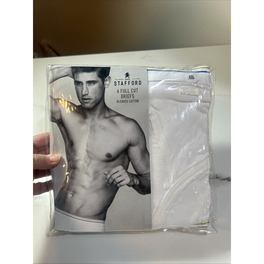 Stafford White Men’s Briefs 6-Pack